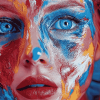 Colorful Blue Eyes Woman Diamond Painting