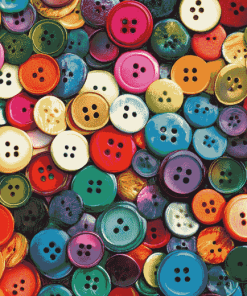 Colorful Button Patterns Diamond Painting