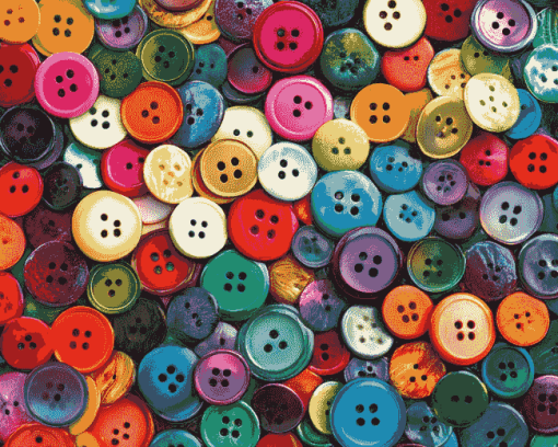 Colorful Button Patterns Diamond Painting