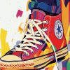 Colorful Converse Pop Art Diamond Painting