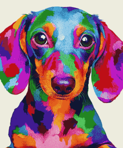 Colorful Dachshund Puppy Diamond Painting