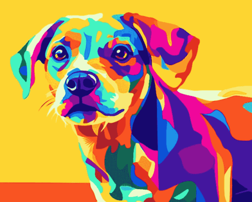 Colorful Dog Pop Art Diamond Painting