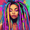 Colorful Dreadlocks Diamond Painting