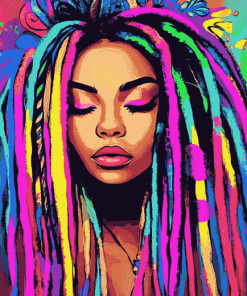 Colorful Dreadlocks Diamond Painting