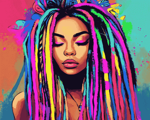 Colorful Dreadlocks Diamond Painting