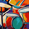 Colorful Drum Abstract Diamond Painting