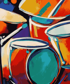 Colorful Drum Abstract Diamond Painting