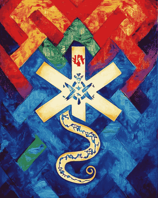 Colorful EMS Star Of Life Diamond Painting