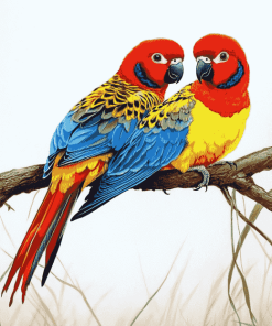 Colorful Eastern Rosellas Diamond Painting