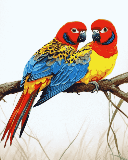 Colorful Eastern Rosellas Diamond Painting