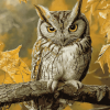 Colorful Eastern Screech Owl Diamond Painting