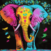 Colorful Elephant Tree Diamond Painting