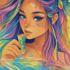 Colorful Fantasy Girl Diamond Painting