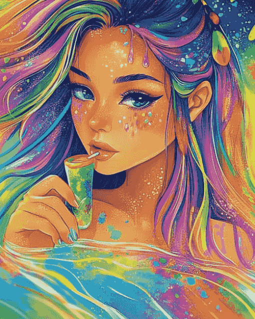 Colorful Fantasy Girl Diamond Painting