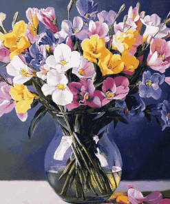 Colorful Freesias Bouquet Diamond Painting