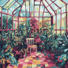 Colorful Greenhouse Abstract Diamond Painting