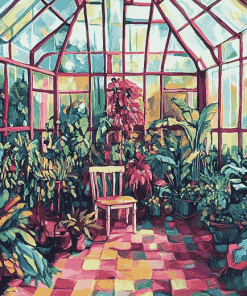 Colorful Greenhouse Abstract Diamond Painting