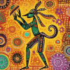 Colorful Kokopelli Musician Diamond Painting