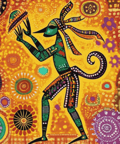 Colorful Kokopelli Musician Diamond Painting