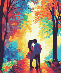 Colorful Lovers Park Diamond Painting