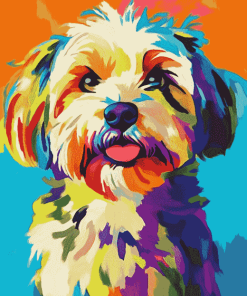 Colorful Maltese Puppies Diamond Painting