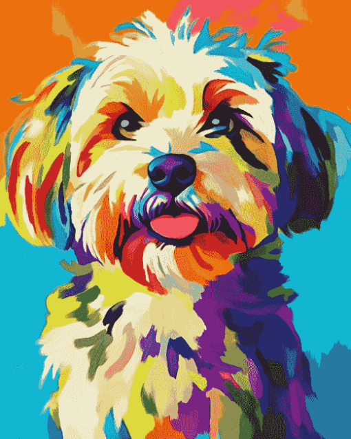 Colorful Maltese Puppies Diamond Painting