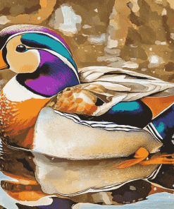 Colorful Mandarin Duck Diamond Painting