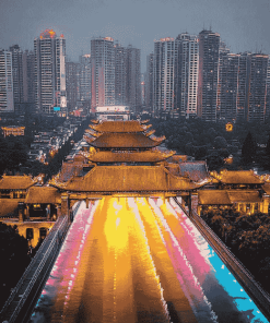 Colorful Nanning Buildings Diamond Painting