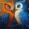 Colorful Owls Artwork Diamond Painting