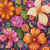 Colorful Paisley Blossoms Diamond Painting