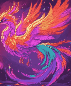 Colorful Phoenix Fantasy Diamond Painting