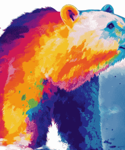 Colorful Polar Bear Diamond Painting