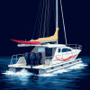 Colorful Pontoon Sailboats Diamond Painting