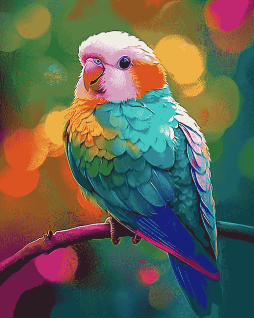 Colorful Quaker Parrot Diamond Painting