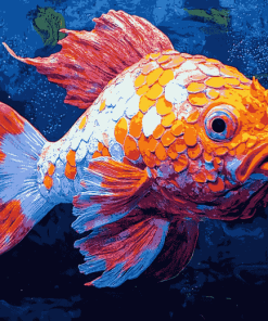 Colorful Red Devil Fish Diamond Painting