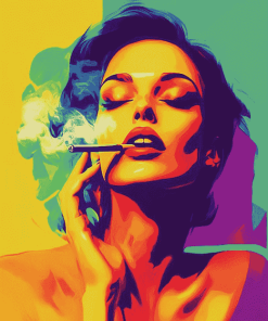 Colorful Smoking Woman Diamond Painting