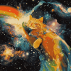 Colorful Space Cat Diamond Painting