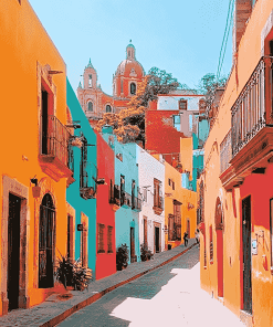 Colorful Streets of Guanajuato Mexico Diamond Painting