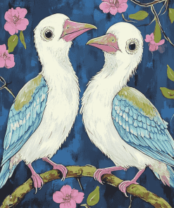 Colorful Three Birds Diamond Painting