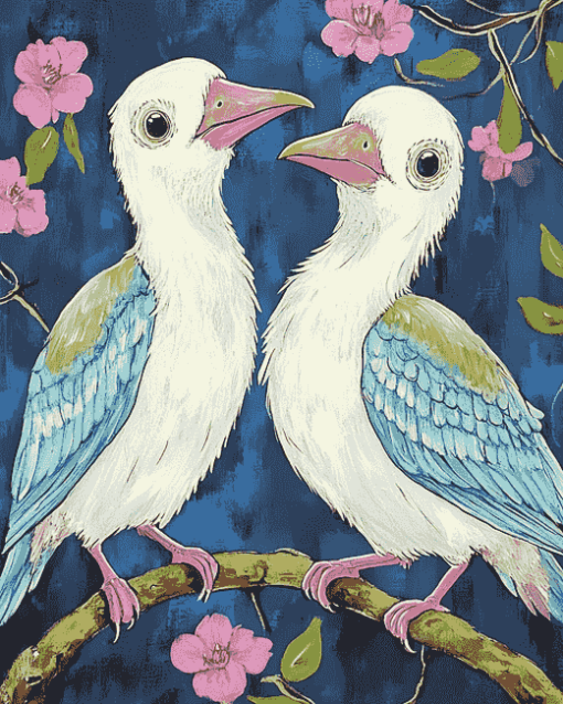 Colorful Three Birds Diamond Painting