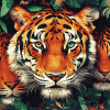 Colorful Tiger Pop Art Diamond Painting