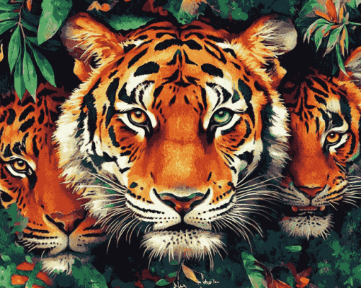 Colorful Tiger Pop Art Diamond Painting