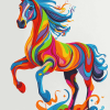 Colorful Tribal Horse Painting Diamond Painting