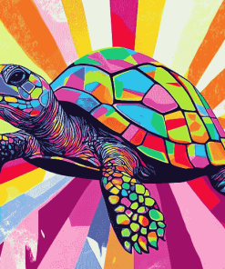 Colorful Turtle Pop Art Diamond Painting