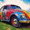 Colorful Volkswagen Bug Engines Diamond Painting