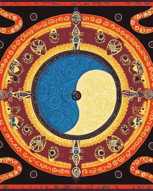 Colorful Yin Yang Mandala Diamond Painting