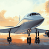 Concorde Aircraft Art Diamond Painting