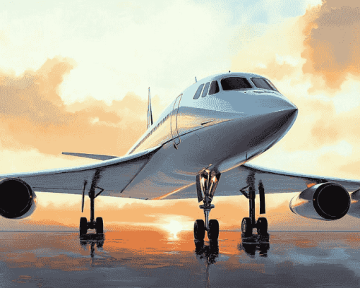 Concorde Aircraft Art Diamond Painting