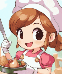 Cooking Mama Anime Diamond Painting