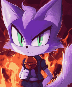 Cool Blaze The Cat Animation Diamond Painting